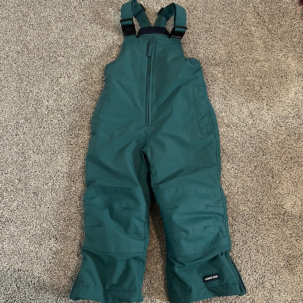 Lands End Squall waterproof snow bibs 2T